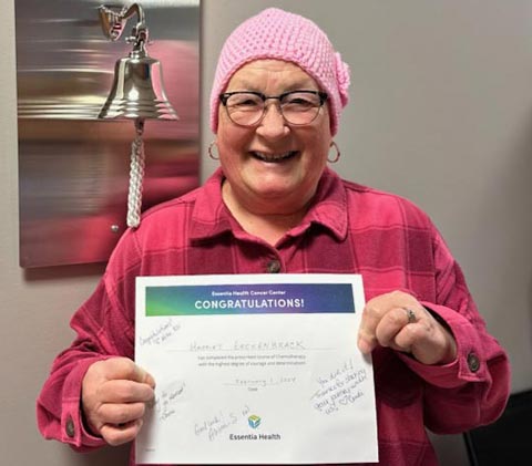 patient ringing cancer bell